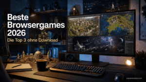 Beste Browsergames 2026 auf einem Gaming-PC mit Strategie-, Aufbau- und Weltraumspielen ohne Download.