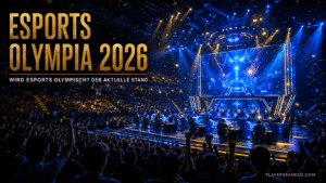 Esports Olympia 2026: Moderne Esports-Arena und Symbolbild zu den geplanten Olympic Esports Games.