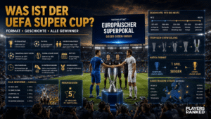 Grafik erklärt den UEFA Super Cup mit Format, Geschichte, Rekordsiegern und Siegern der europäischen Klubwettbewerbe.