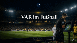 VAR im Fußball einfach erklärt: Regeln, Ablauf und Videobeweis VAR im Fußball: Schiedsrichter prüft eine Szene per Videobeweis am Spielfeldrand