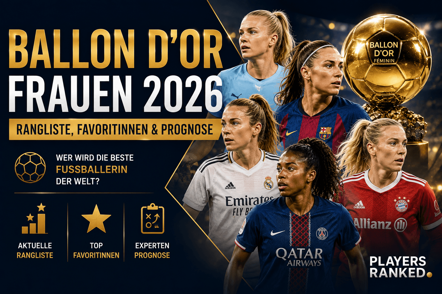 Ballon d’Or Frauen 2026 mit Rangliste, Favoritinnen und Prognose zur Wahl der besten Fußballerin Ballon d’Or Frauen 2026, Ballon d'Or Frauen 2026, Frauen Ballon d’Or 2026, Ballon d’Or Féminin 2026, Ballon d’Or Frauen Rangliste, Ballon d’Or Frauen 2026 Rangliste, Ballon d’Or Frauen Favoritinnen, Ballon d’Or 2026 Favoritinnen, Ballon d’Or Frauen Prognose, Ballon d’Or Féminin Ranking, Ballon d’Or Féminin Favoritinnen, Women’s Ballon d’Or 2026, beste Fußballerin 2026, Weltfußballerin 2026, Frauenfußball, PlayersRanked