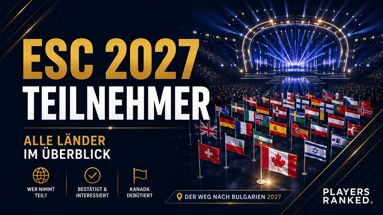 ESC 2027 Teilnehmer: Überblick über die Länder beim Eurovision Song Contest 2027 in Bulgarien