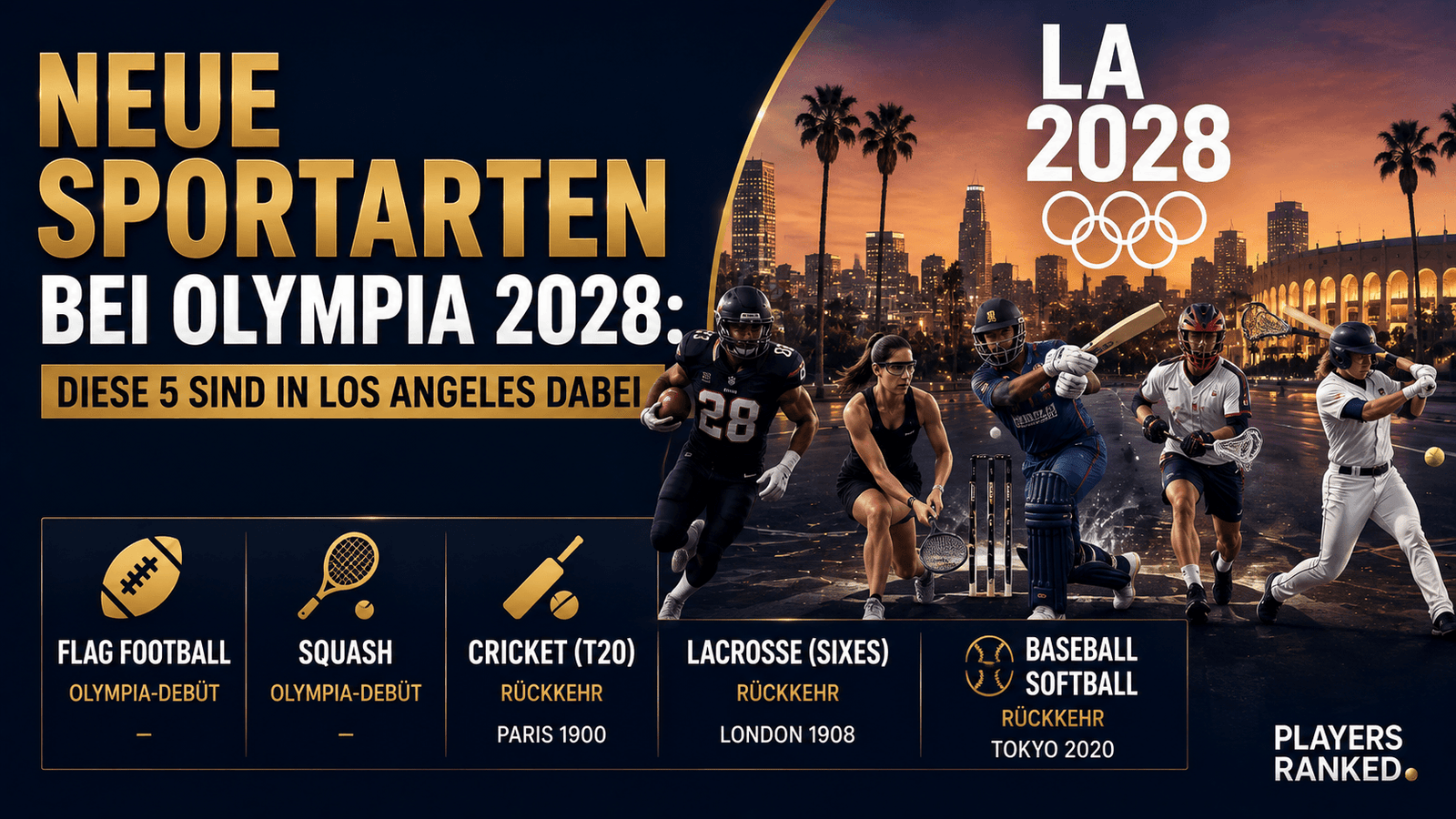 Neue Sportarten bei Olympia 2028: Diese 5 sind in Los Angeles dabei