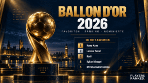 Ballon d'Or: Favoriten, Ranking & aktuelle Liste 2026 Ballon d’Or 2026 Favoriten, Ranking und Nominierte – PlayersRanked