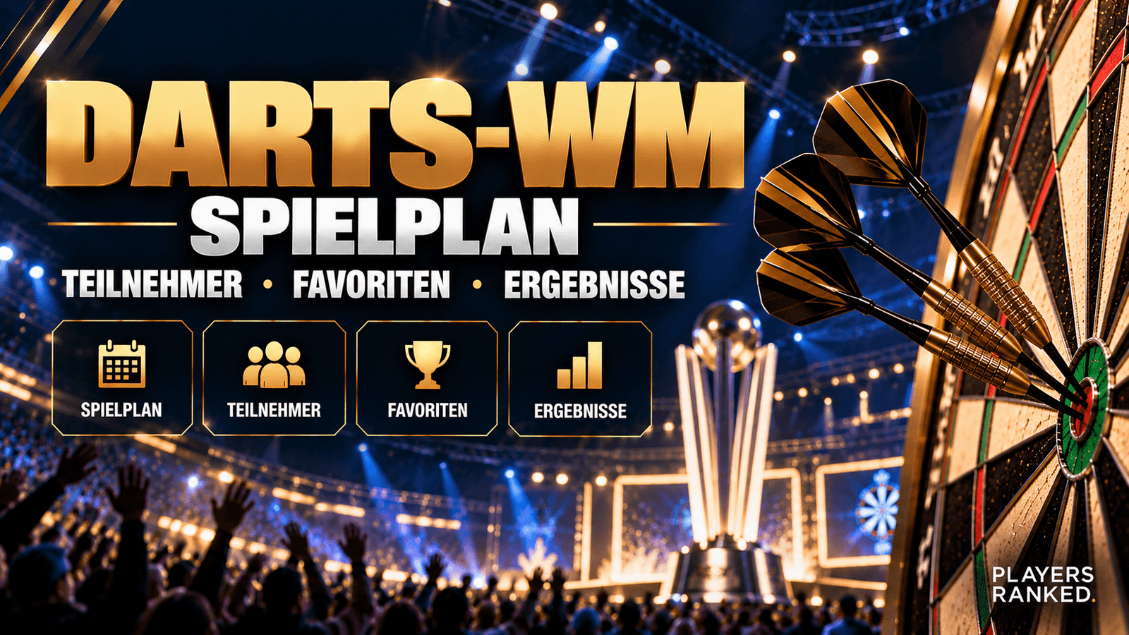 Darts WM 2027: Spielplan, Teilnehmer, Favoriten & Ergebnisse